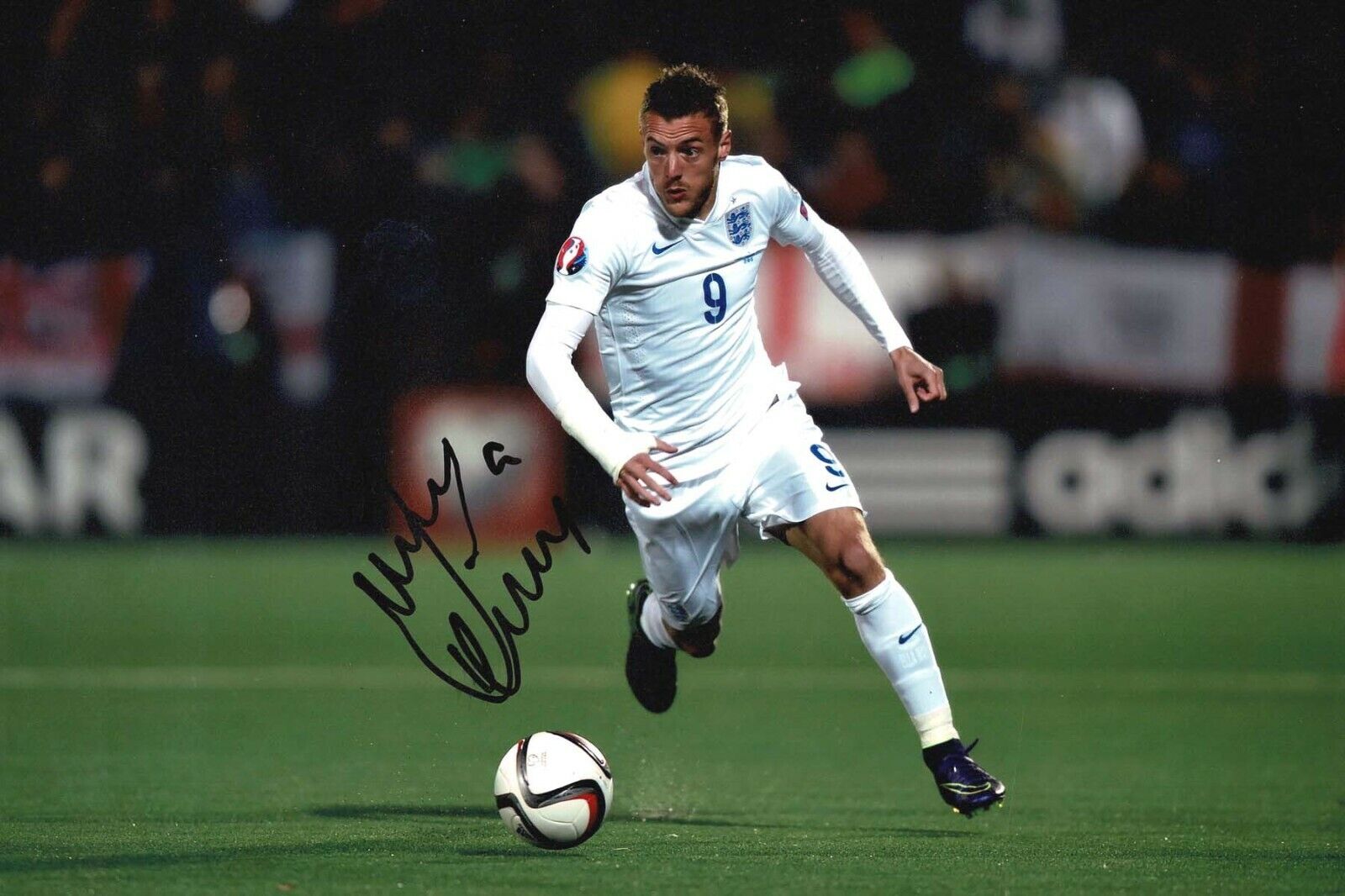 Jamie VARDY 12x8 Signed Autograph Photo Poster painting 3 AFTAL COA Leicester City ENGLAND