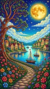 Luxury AB Velvet Diamond Painting Kit - Landscape