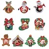 10Pcs Christmas Diamond Painting Photo Frame Hanging Pendant for Xmas Tree