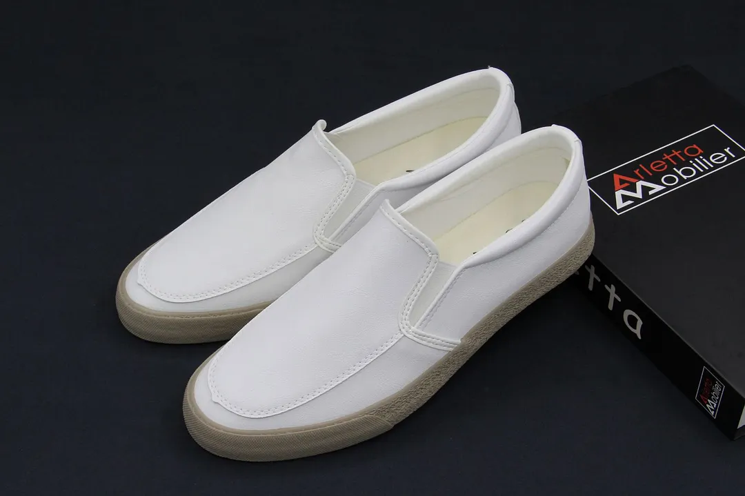 Yyvonne New Baoda 20080 Casual Men's Leather Shoes Working Shoes Spring And Autumn Men's Board Shoes Popular Simple Men's Lefu Shoes