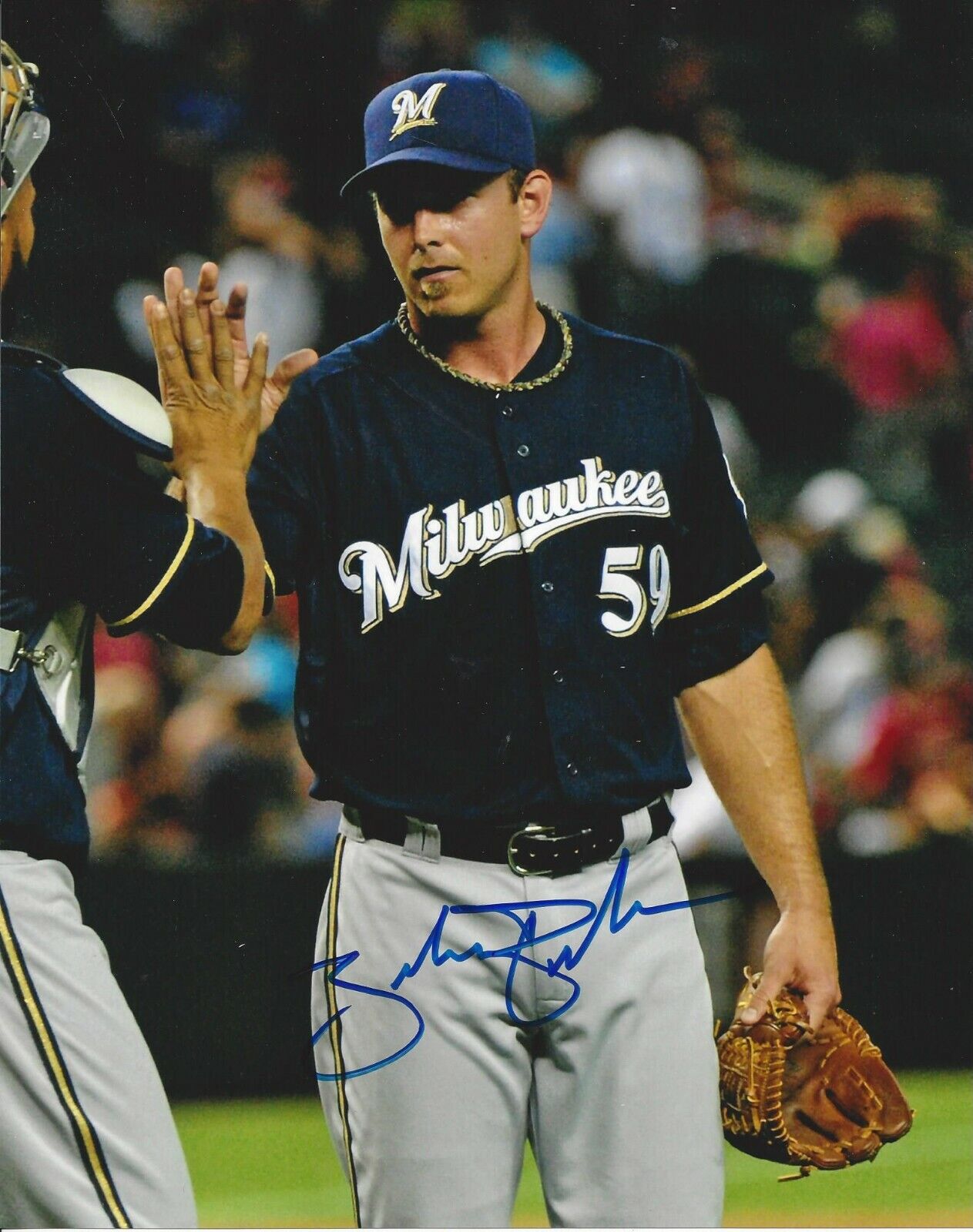 Zach Duke Autographed 8x10 Milwaukee Brewers#S728