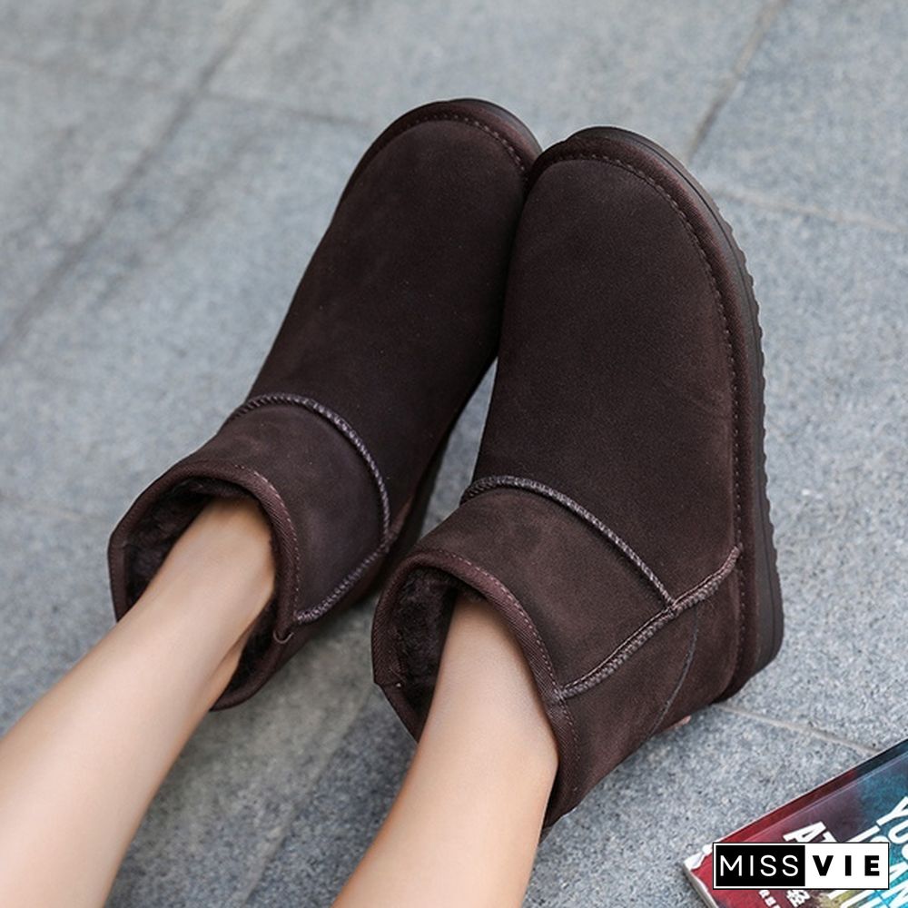 Men and Women Boots Kids Winter Snow Boots, Waterproof Non-slip Flat Round Head Comfortable Warm Little Male Girl Boots  Size28-47