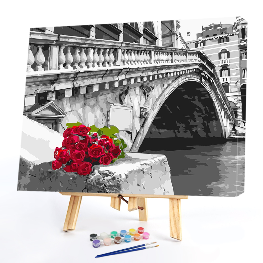 

40*50CM Paint By Numbers-Rose Bridge, 501 Original