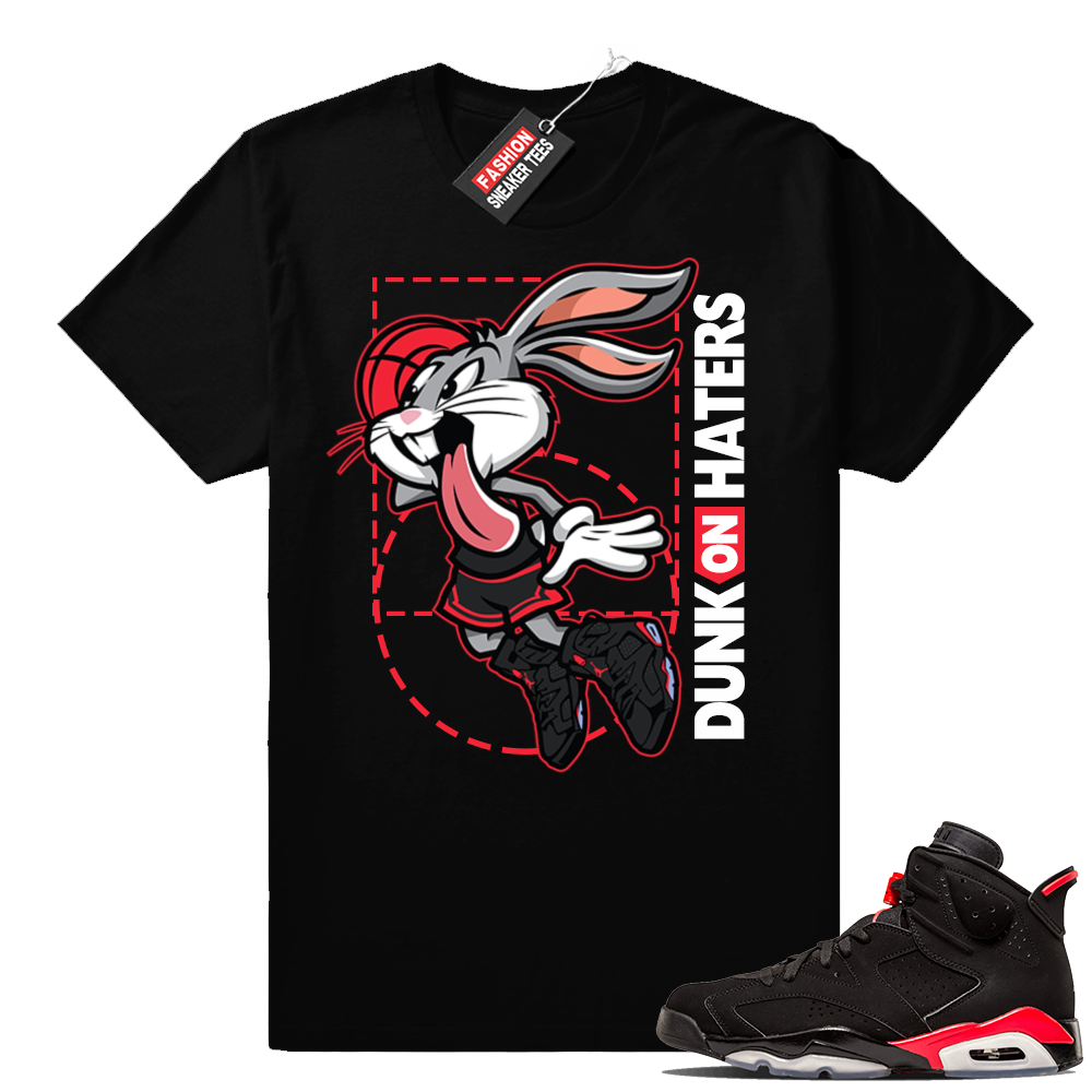 Air Jordan 6 Infrared matching sneaker shirt Black shirt