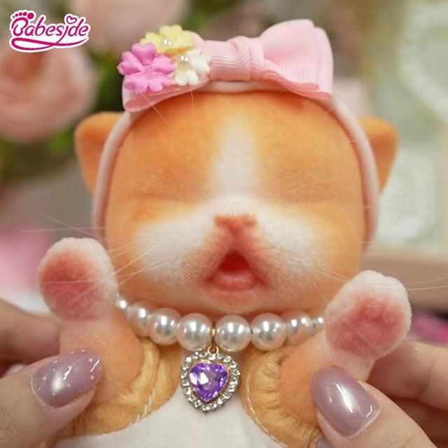 Babeside 8" Soft Chubby Lifelike Kitten Toys Realistic Animals Sleep Partner