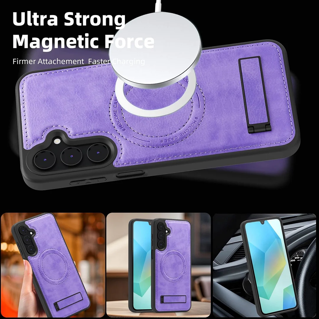 Samsung Galaxy Z Fold 6 Leather Case Magnetic Protective Case Holder Phone Case