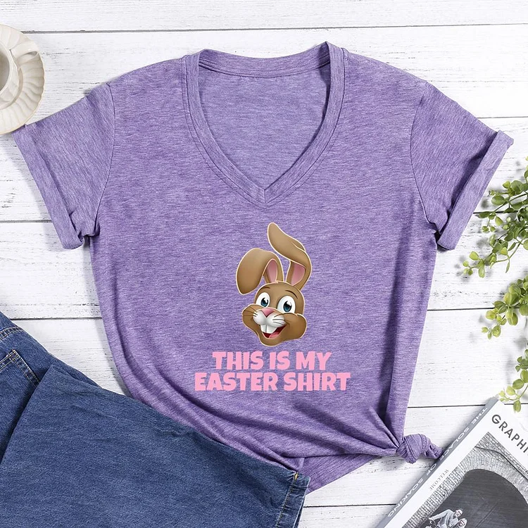 This is my Easter Shirt V-neck T Shirt-0025143