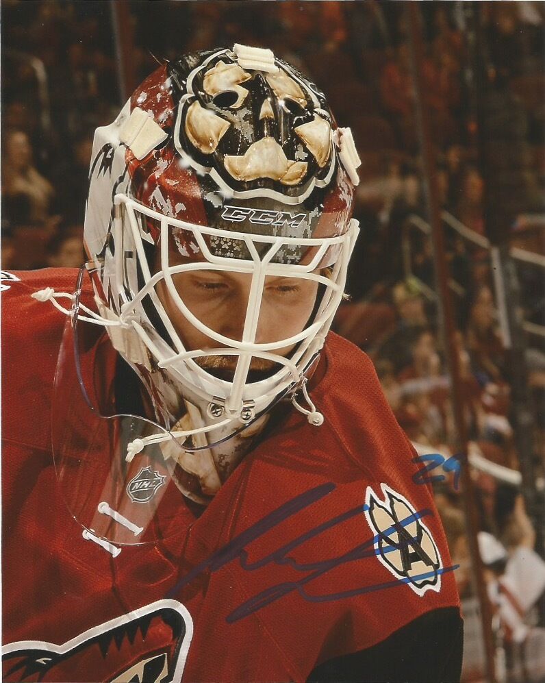 Phoenix Coyotes Anders Lindback Autographed Signed 8x10 Photo Poster painting COA A