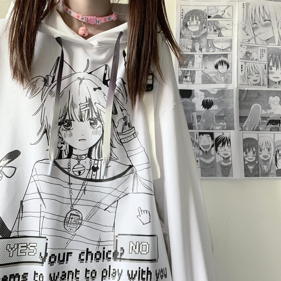 Kawaii Anime Fox Girl Hoodie  weebmemes