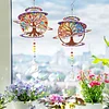 2pcs DIY Diamond Painting Life Tree Wind Chimes Crystal Window Suncatcher Craft Set Birthday Gifts Home Garden Decor