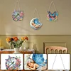 3Pcs DIY Butterfly Dragonfly Fairy Acrylic Diamond Painting Hanging Ornaments