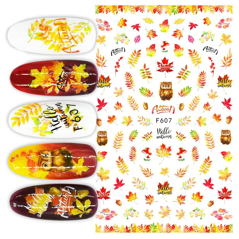 The New 3D Nail Sticker Cool English Letter Stickers For Nail Foil Love Heart Design Nails Accessories Fashion Manicures Sticker