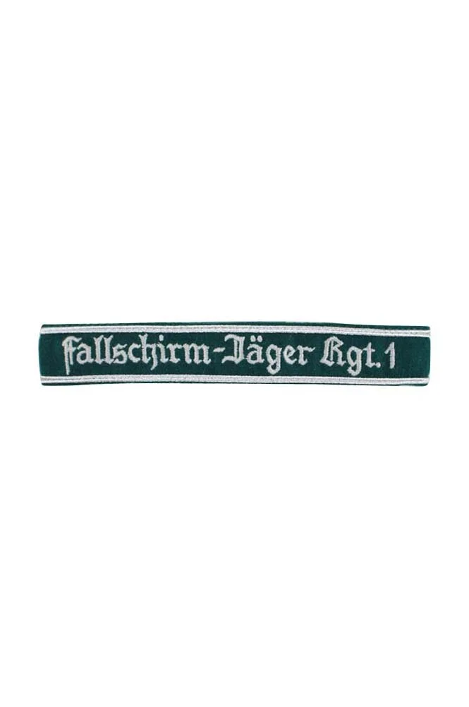   Luftwaffe Fallschirmjäger Rgt.1 Nco Dark Green Backing Cuff Title German-Uniform