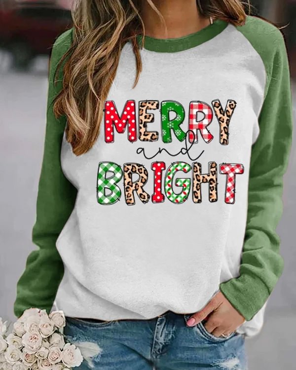 Christmas Merry+Bright Sweatshirt