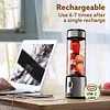 Portable Blender, Portable Hand Blender For Kitchen, 450ml, For Smoothies, Shakes, 126W, 3000 mAh Battery, USB Rechargeable, Stainless Steel Blade.