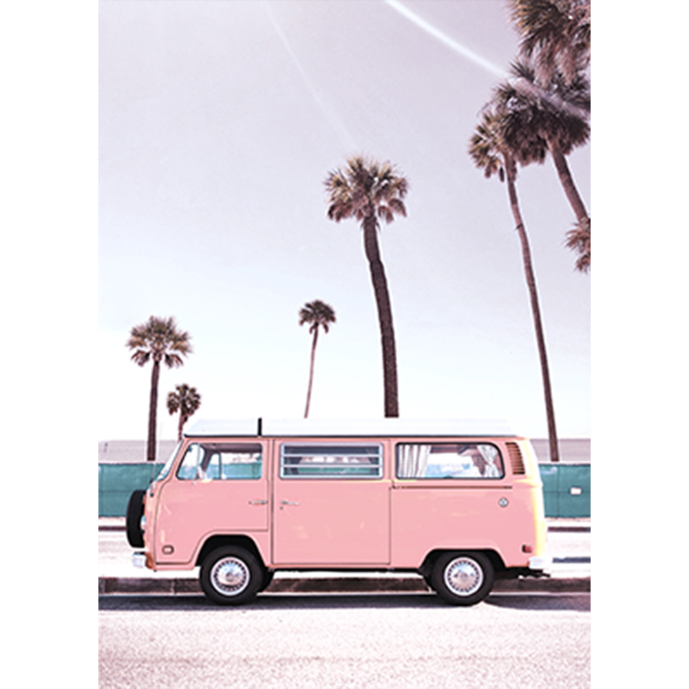 

Pink Bus Canvas Posters Painting Wall Art Modern Living Room Home Decor (2, 501 Original