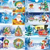 8pcs/set  DIY Diamond Painting Greeting Cards Christmas Postcards Kits
