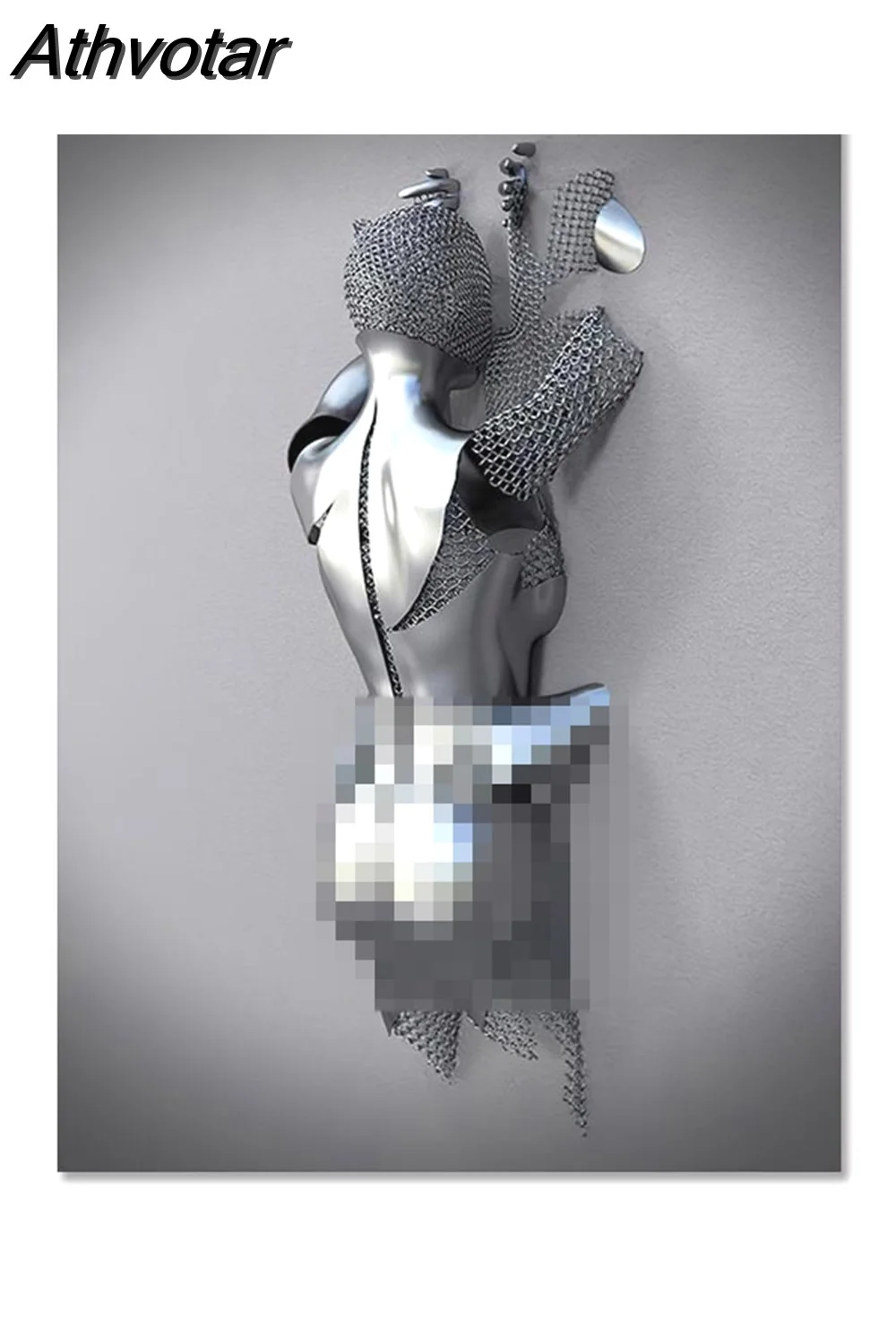 Athvotar Figure Statue Canvas Painting Romantic Abstract Posters Prints Wall Art Pictures Modern Living Room Decorations for Home