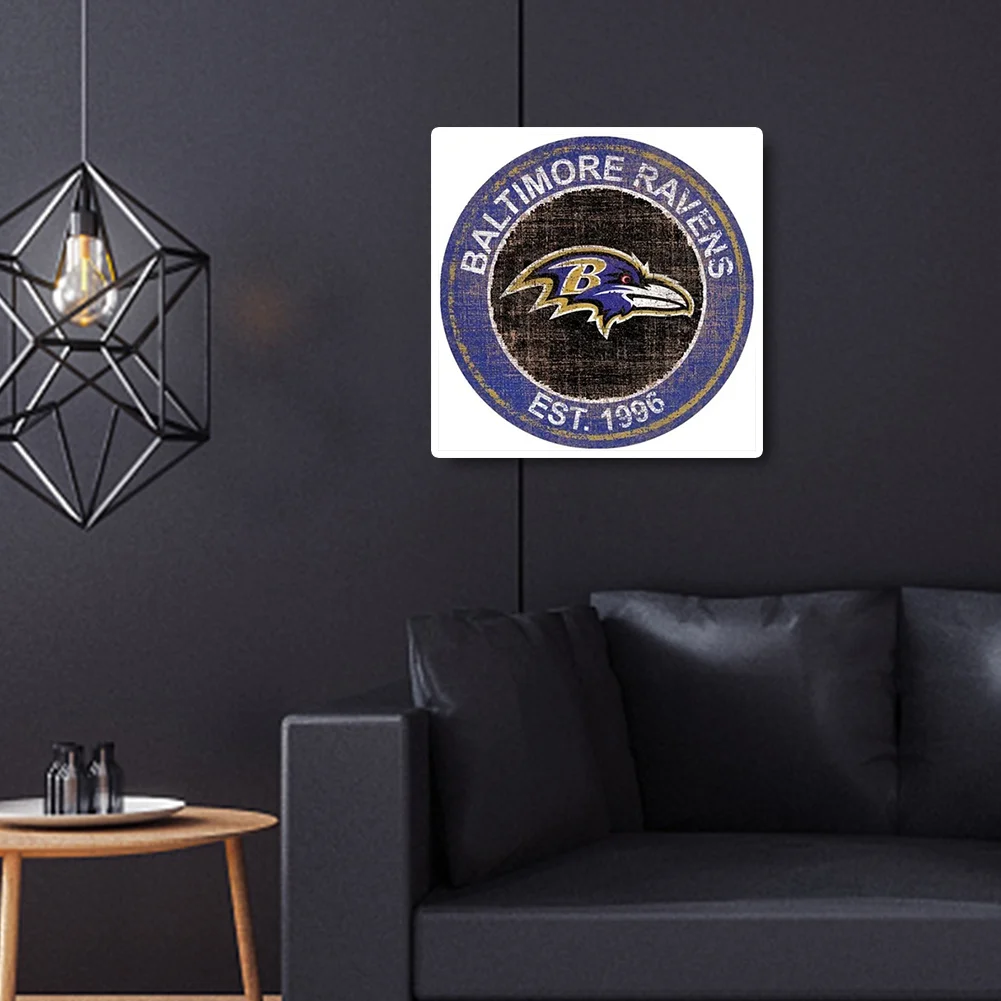 Diamond Painting - Full Round Drill - Baltimore Ravens(30*30cm)