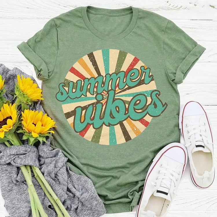 Summer vibes T-shirt Tee - 01518-Annaletters