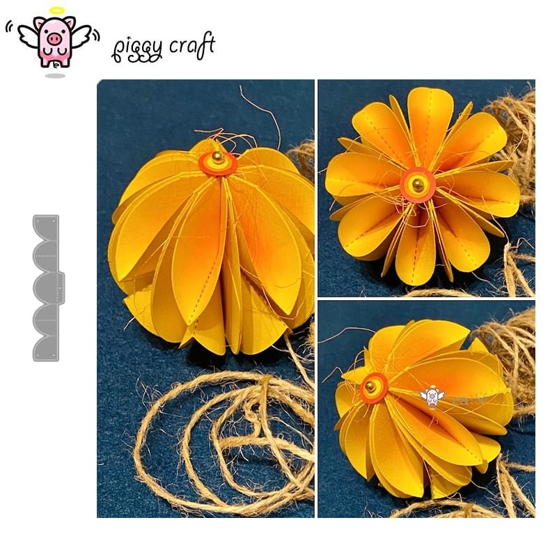 Piggy Craft metal cutting dies cut die mold Various folded flowers Scrapbook paper craft knife mould blade punch stencils dies