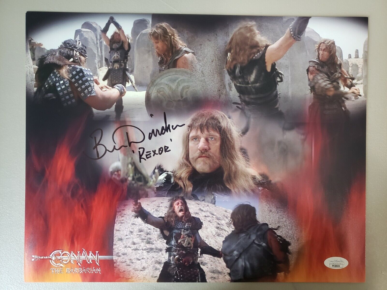 Ben Davidson signed 11x14 Photo Poster painting Rexor Conan the Barbarian Oakland Raiders. JSA