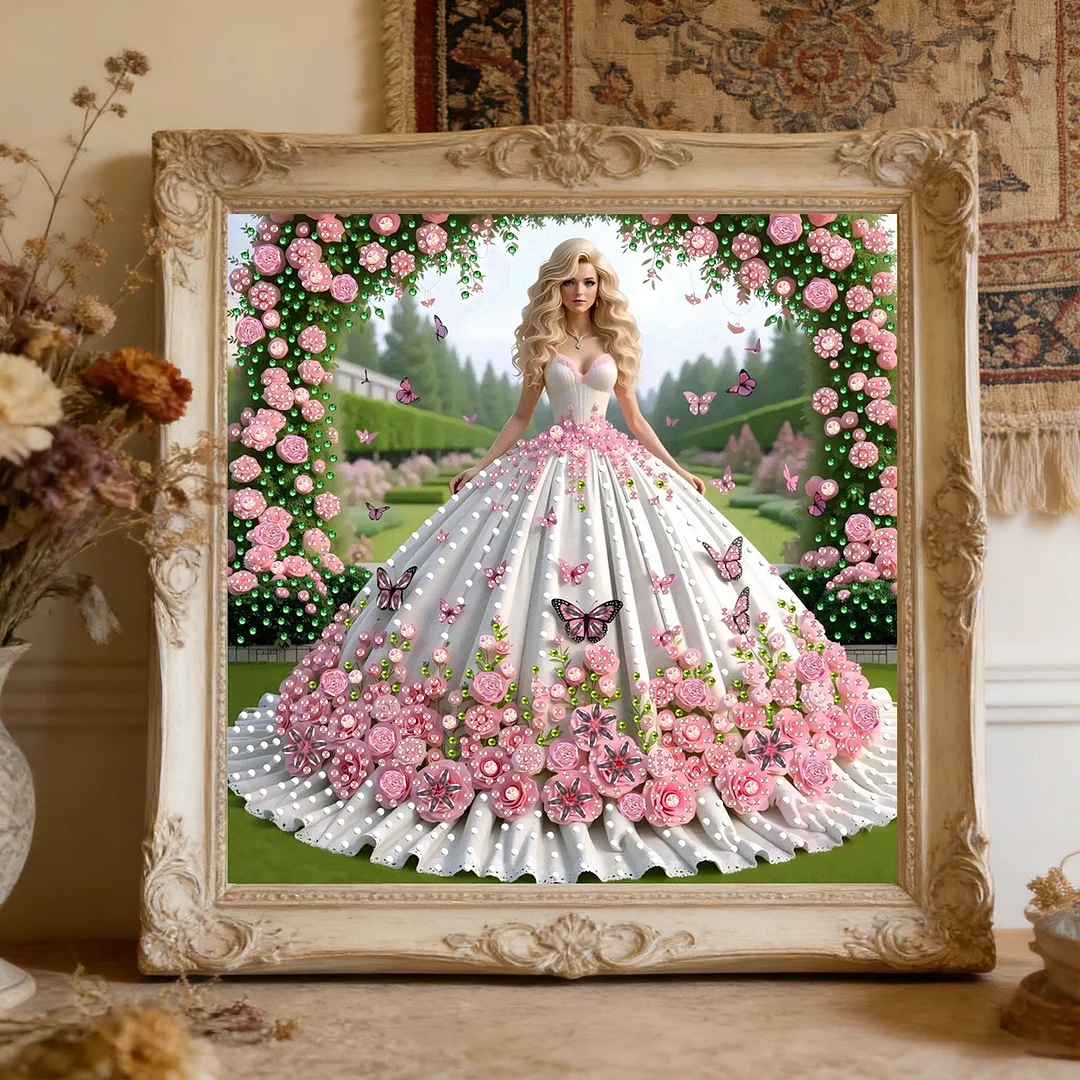 Diamond Painting - Partial Special Shaped Drill - Floral Bride(Canvas|30x30cm)