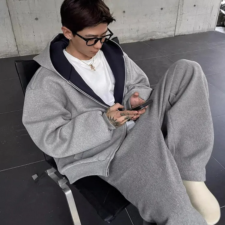 Men's Fleece Lined Hooded Sweatshirt for Fall & Winter