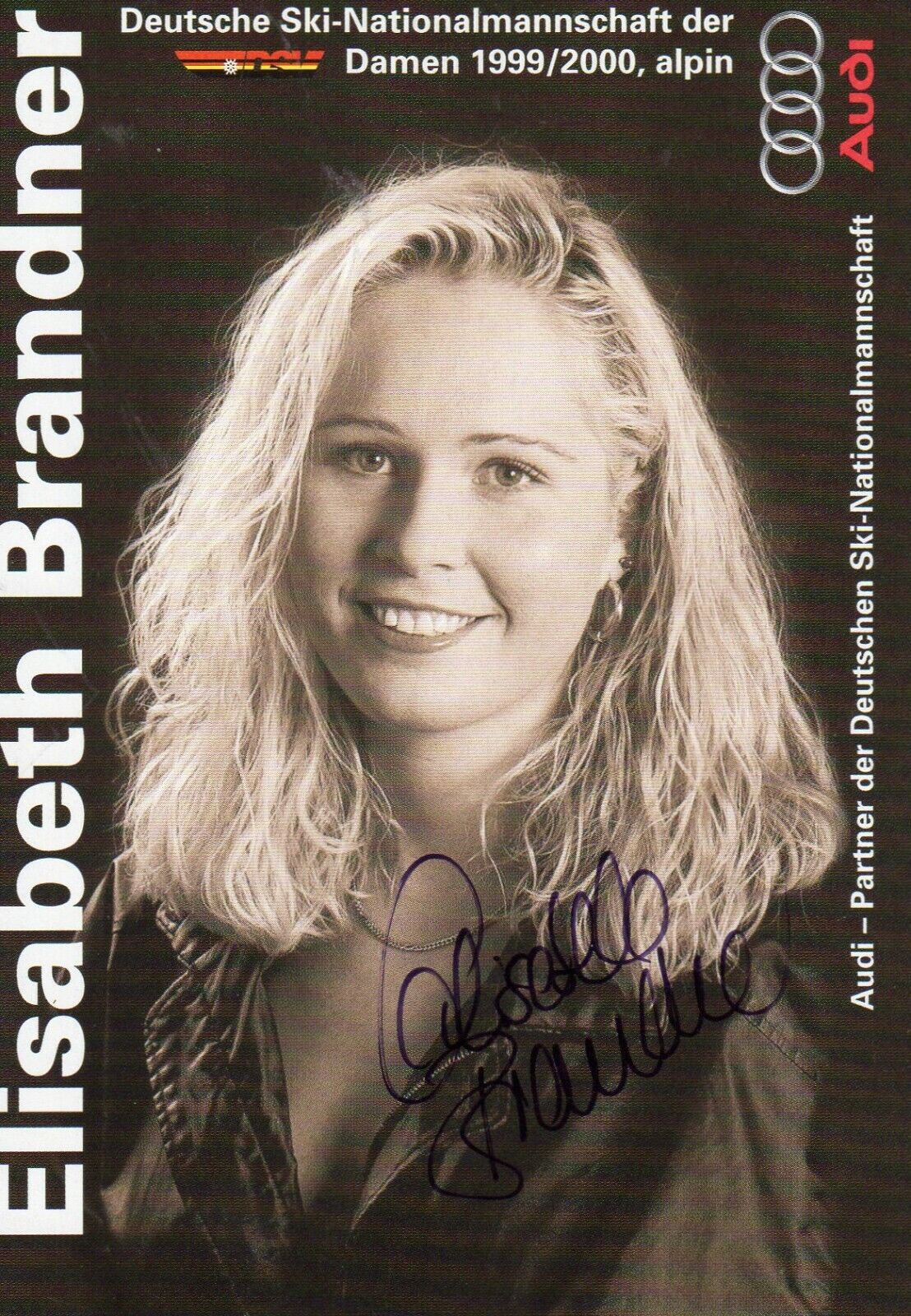 ELISABETH BRANDNER AUTOGRAPH, SKIER, WINTER SPORTS