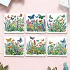 6Pcs Diamond Painting Flourishing Butterfly Greeting Card Set with Envelopes for Birthdays Thanksgiving & Special Occasion