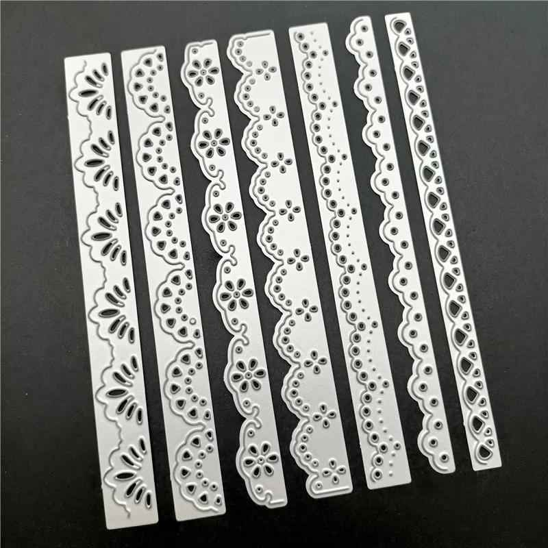 Oocharger Lace Cutting Die Scrapbooking Die for DIY Album Paper Card Decorative Edge Frame Die Cut