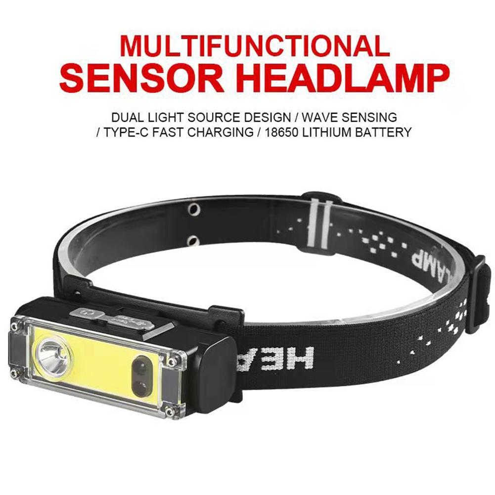 

COB+XPE LED Strong Floodlight Headlight Smart Sensor Headlamp Red Light, 501 Original