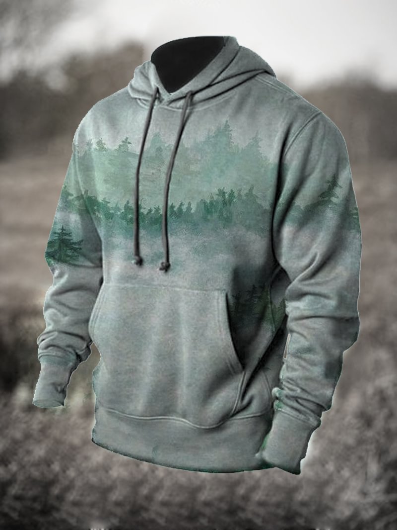 Woods Landscape Printed Men's Hoodie
