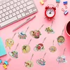 12PCS DIY Diamond Painting Pink Hats Keychain