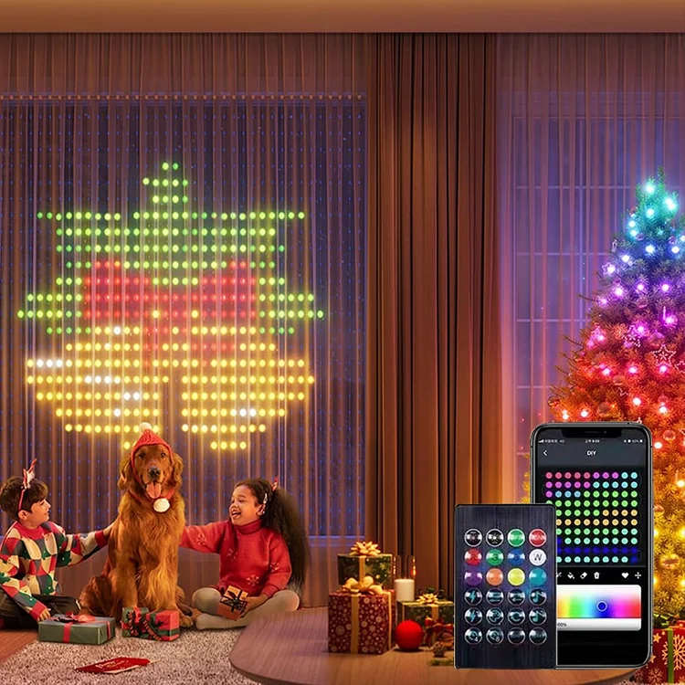 🔥2024 New Year Hot Sale🎁Color Waves LED Curtain Sync Lights