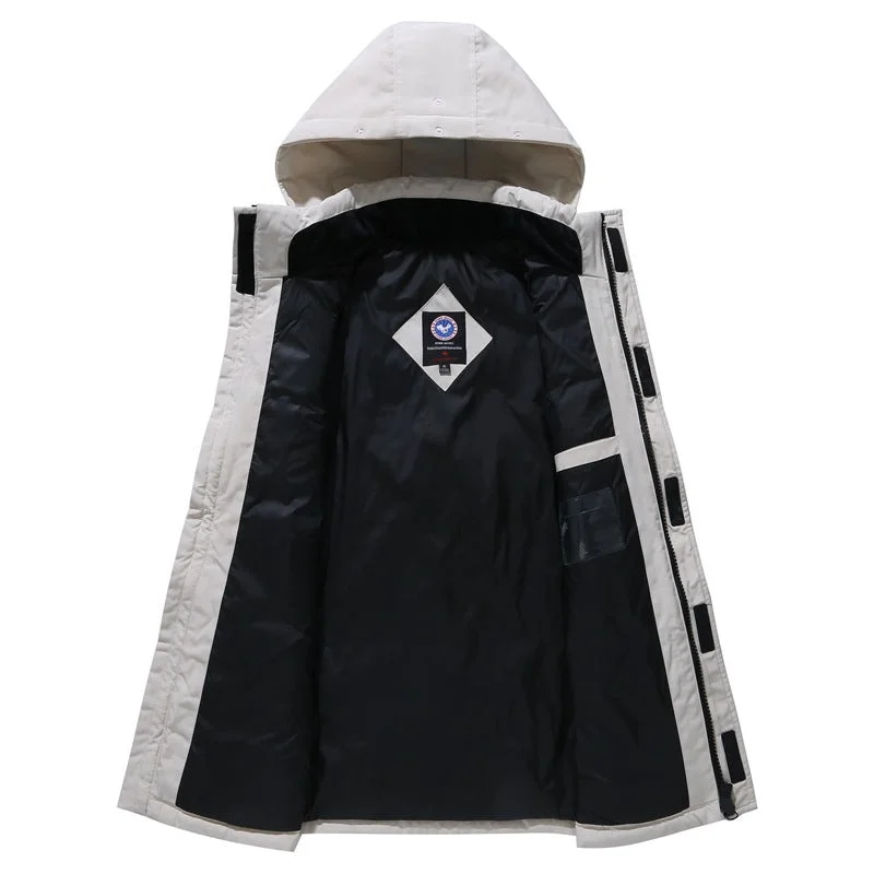 Men's Jackets Without Fur Collar Winter Down Padded Coat