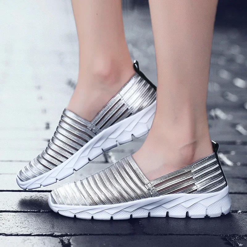 Qengg 2021Women Shoes 2021 Comfortable Breathable Mesh Vulcanized Shoes Woman Lightweight Lazy Shoes Casual Sneaker