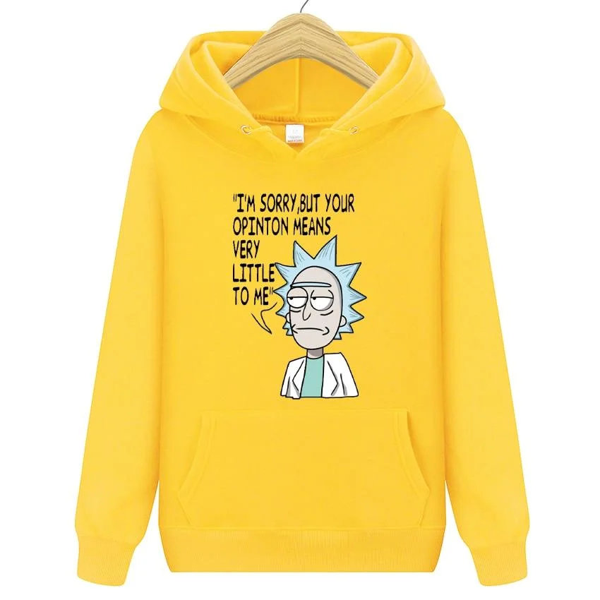 Men's Hoodies Casual Sweatshirt Male Fashion High Quality Rick And Morty Print Sweatshirts