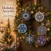 6pcs DIY Pearl Diamond Painting Christmas Tree Hanging Ornaments