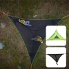 Triangle Hamac ext&eacute;rieur portable en maille triangulaire Voyage Camping, Multi Personne Imperm&eacute;able pour Arri&egrave;re-Cour Jardin