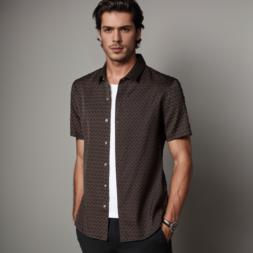 No-Iron Wrinkle-Free Men's Silk Polo Shirt Diamond Style REAL SILK LIFE