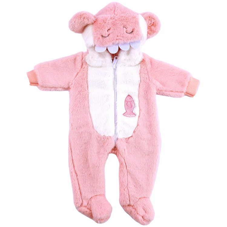 Babeside 20" Reborn Baby Doll Pink Shark Plush Suits Accessories