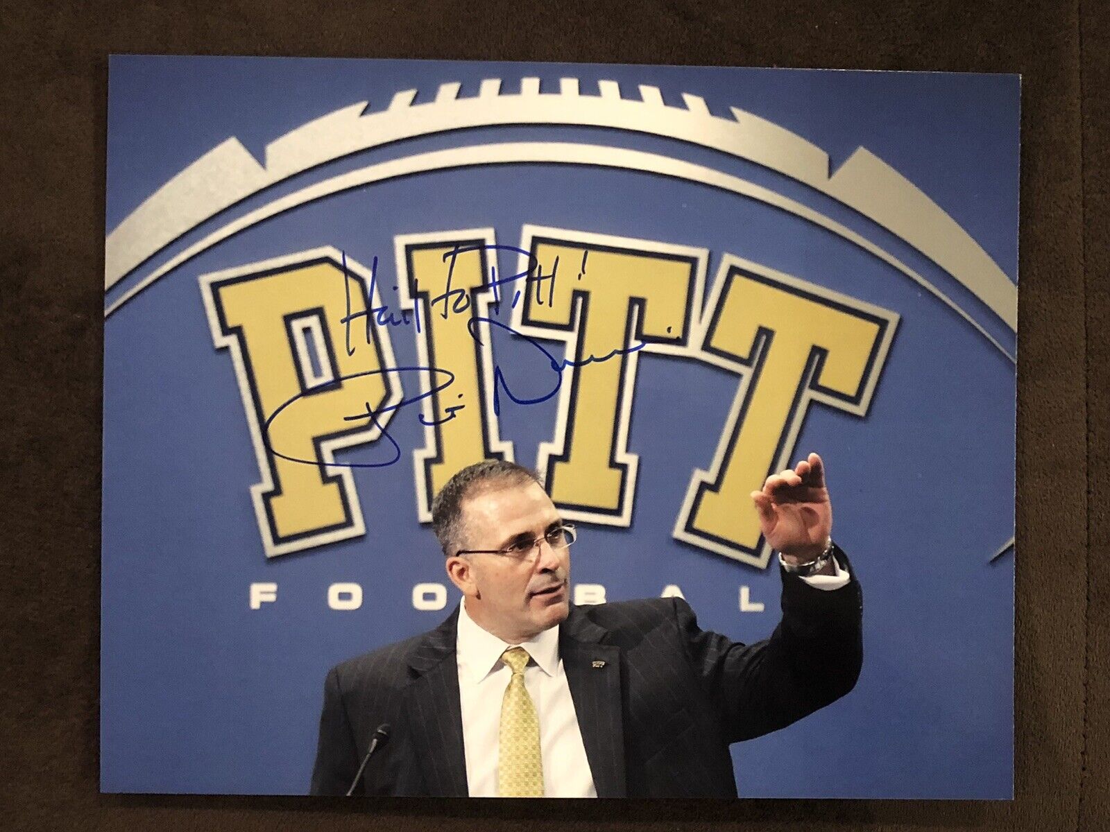 Pat Narduzzi Hand Signed 8X10 Photo Poster painting PITTSBURGH PITT PANTHERS Autograph Rare