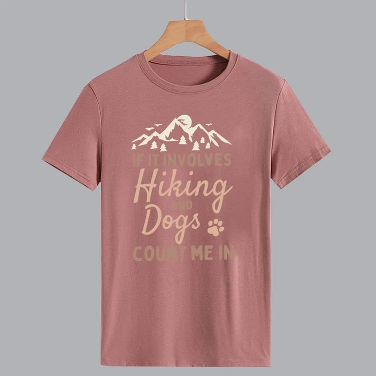 AL™  If it involves hiking and dogs count me in Hiking Tees -011844-Annaletters