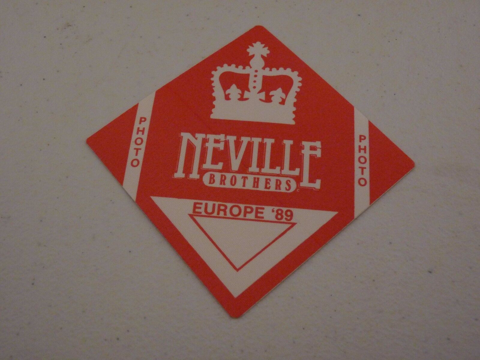 Neville Brothers Europe 1989 Photo Poster painting Backstage Concert Pass