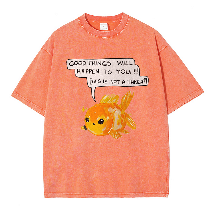 Good Things Will Happen To You Men's washed T-shirt