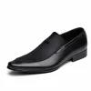 Fashion Mens Black Leather Dress Shoes 