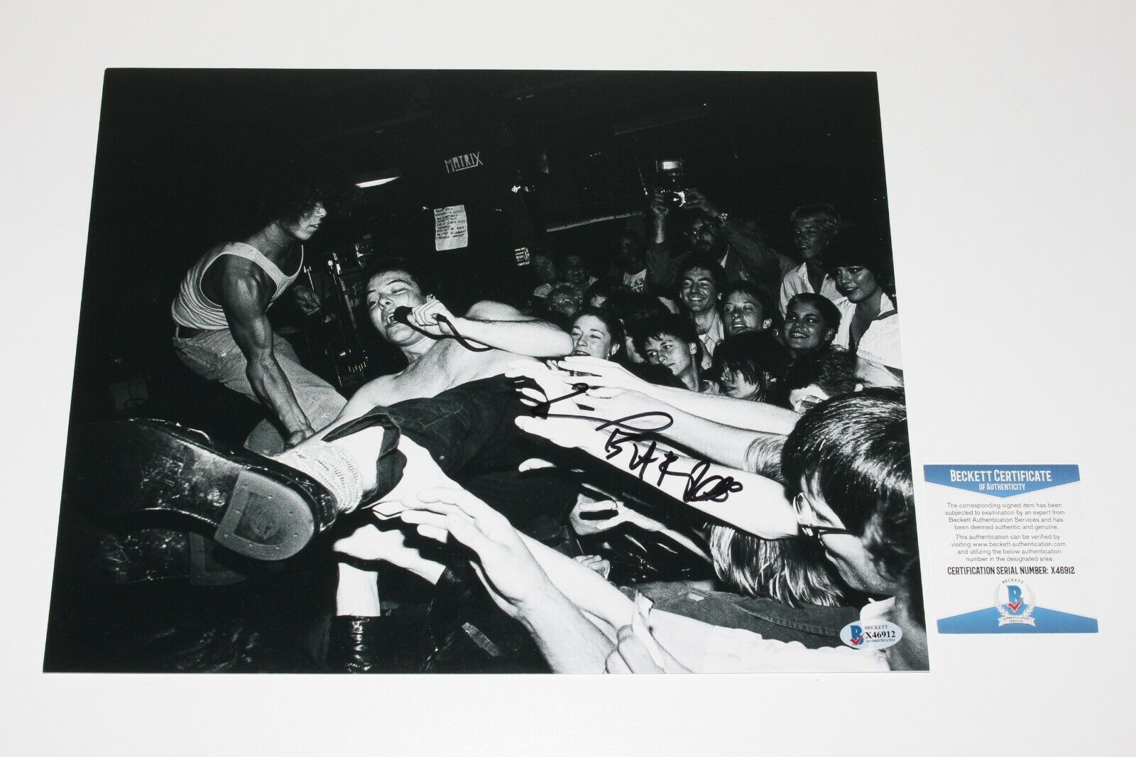 JELLO BIAFRA HAND SIGNED 11X14 Photo Poster painting B BECKETT COA PROOF THE DEAD KENNEDYS BAS
