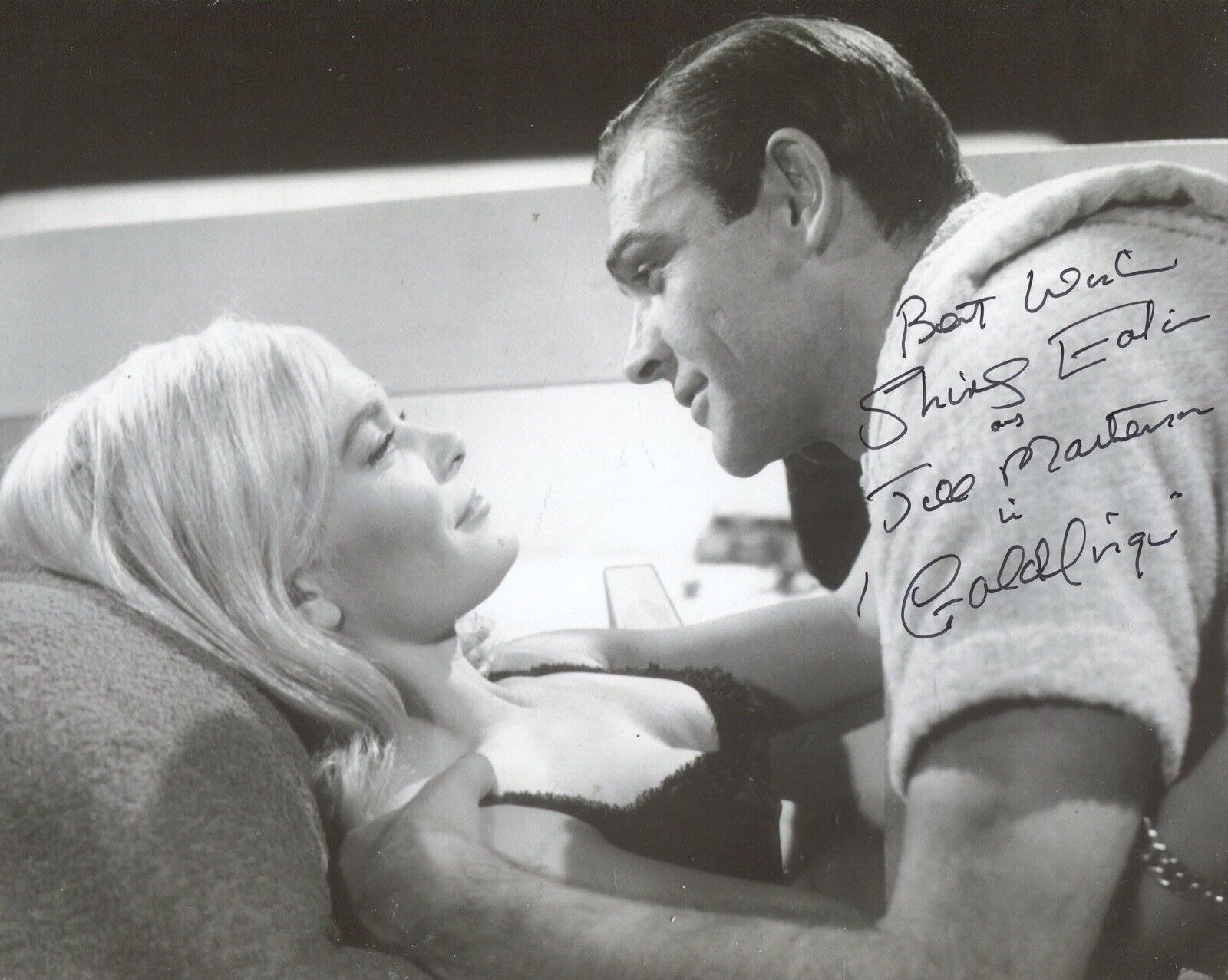 007 Bond girl Shirley Eaton signed GOLDFINGER Photo Poster painting REF3 - UACC DEALER SIGNING