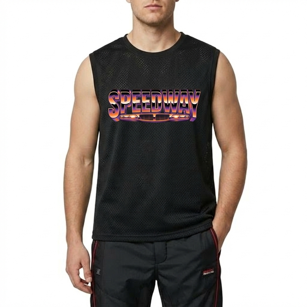  Men's American-style racing-inspired casual printed sleeveless vest Avantcool